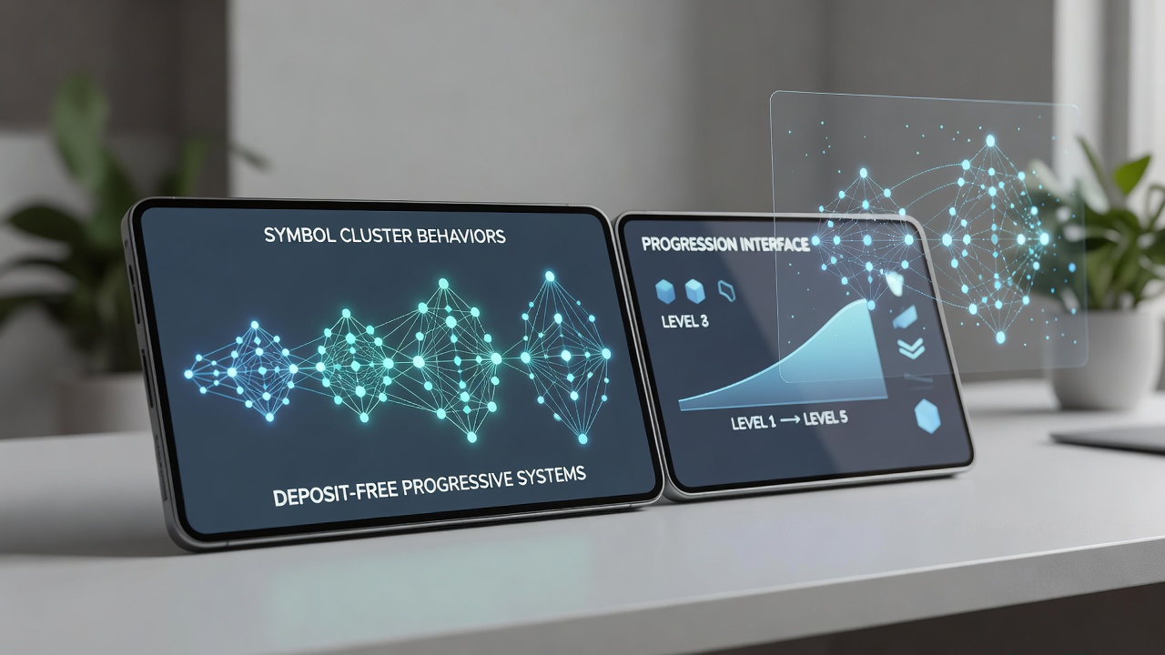 Close-up view of symbol clusters triggering a progressive bonus round on a smartphone screen