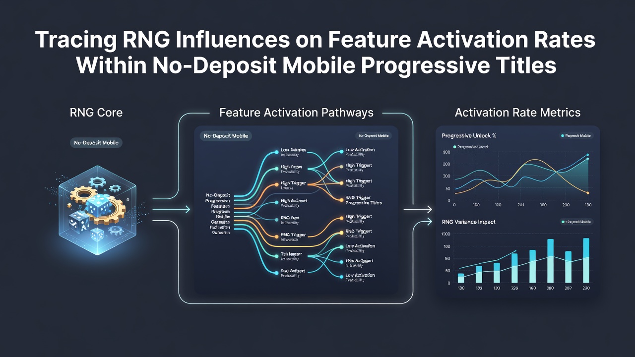 Diagram showing RNG sequence flow into mobile progressive slot feature activation